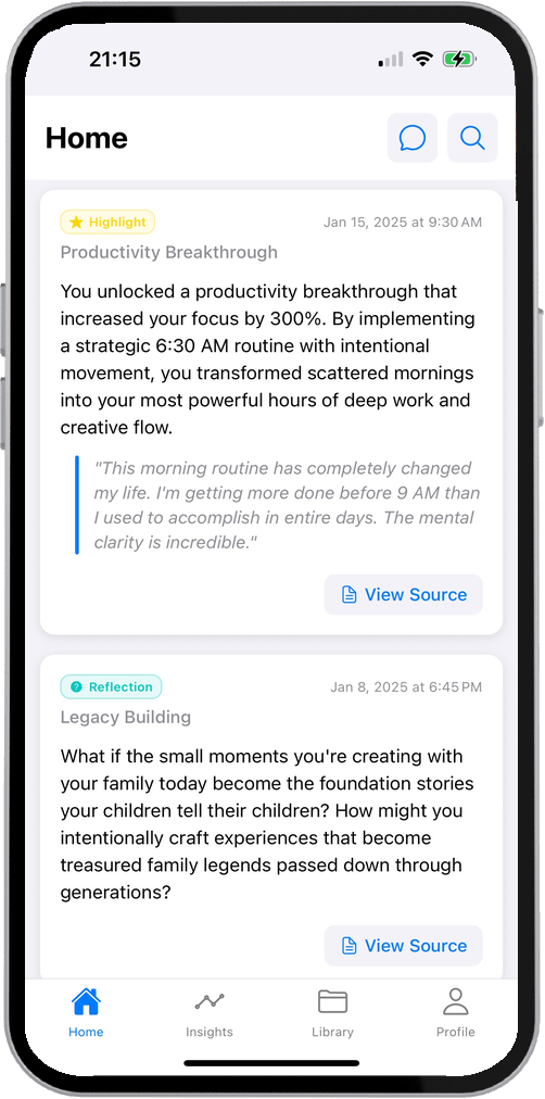Home feed feature